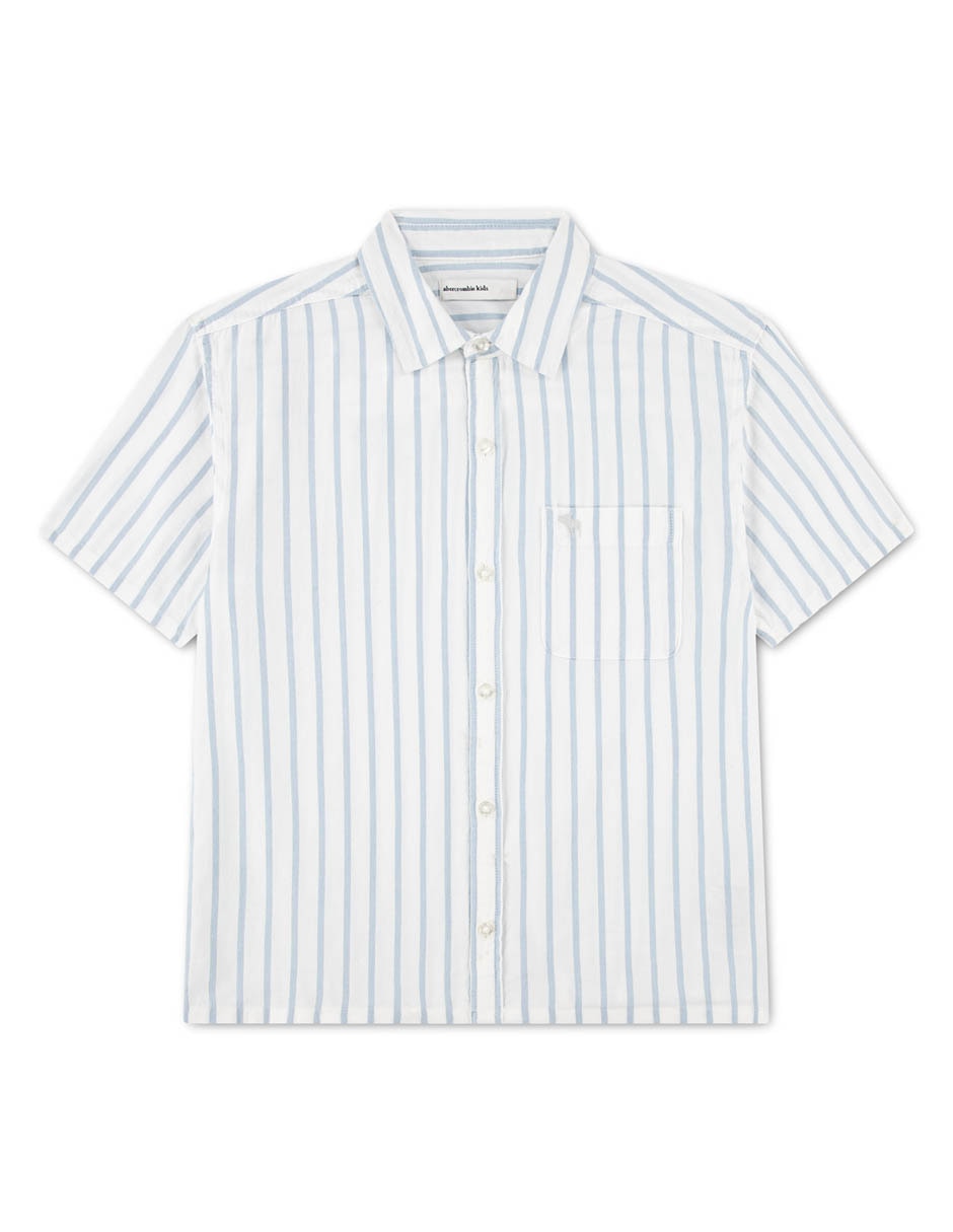 Camisa casual de algodón manga corta para niño