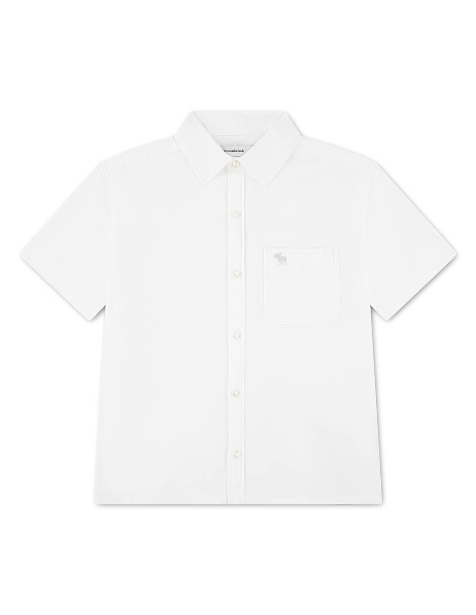 Camisa casual de algodón manga corta para niño