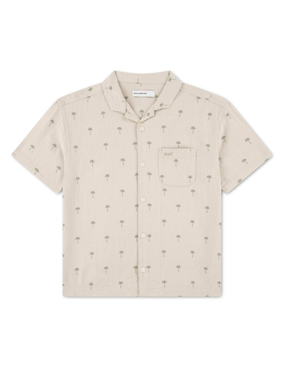 Camisa casual de algodón manga corta para niño Camisa casual de algodón manga corta para niño