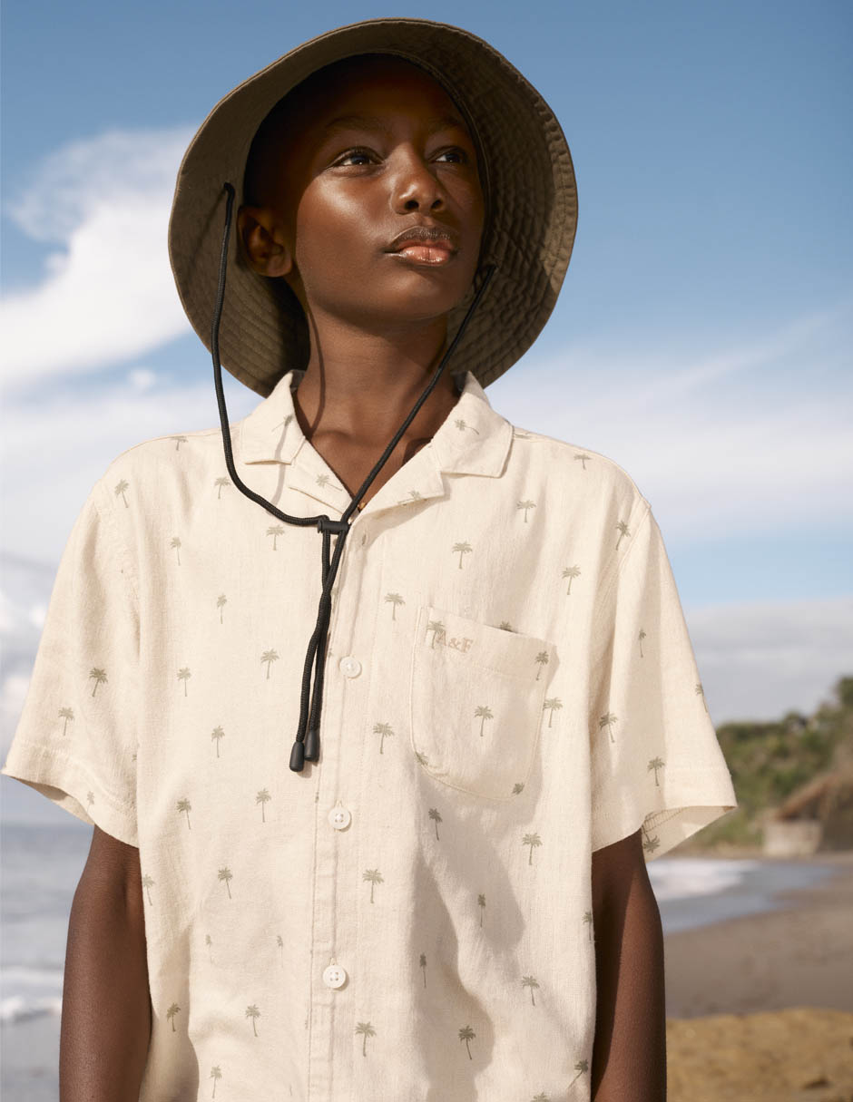 Camisa casual de algodón manga corta para niño 3