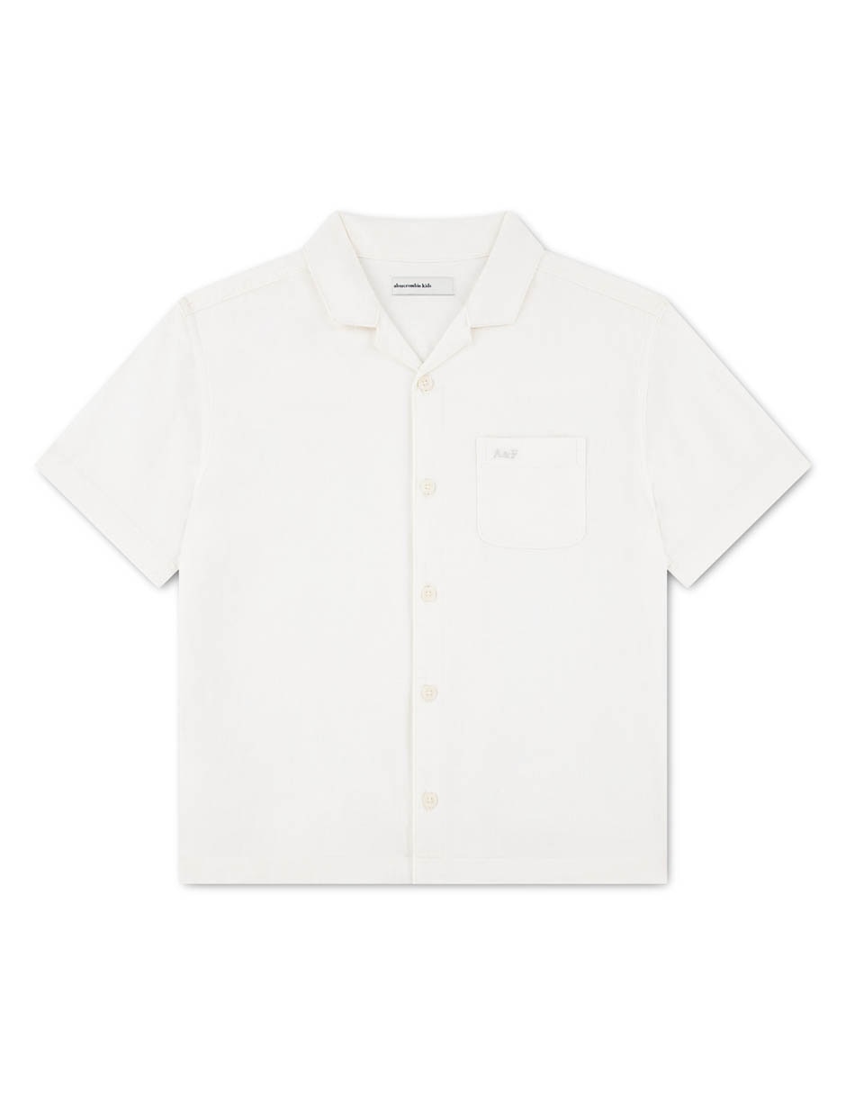 Camisa casual de algodón manga corta para niño