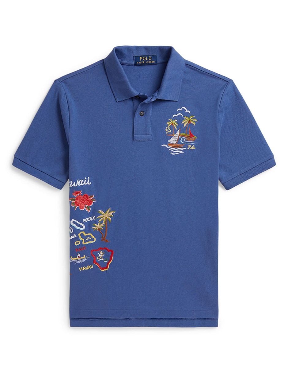 Playera tipo polo de algodón para niño Playera tipo polo de algodón para niño