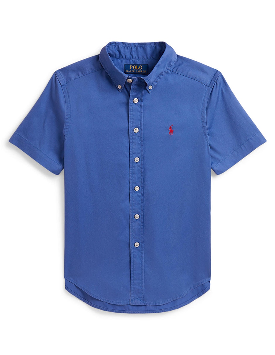 Camisa casual de algodón manga corta para niño