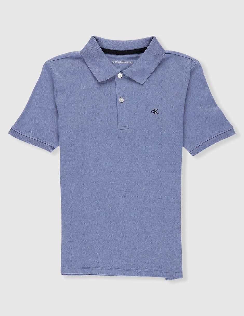 Playera tipo polo de algodón para niño