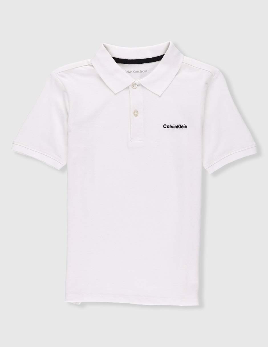 Playera tipo polo de algodón para niño