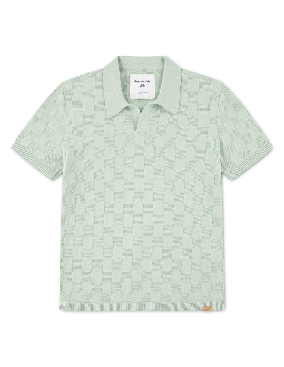 Playera tipo polo de algodón para niño