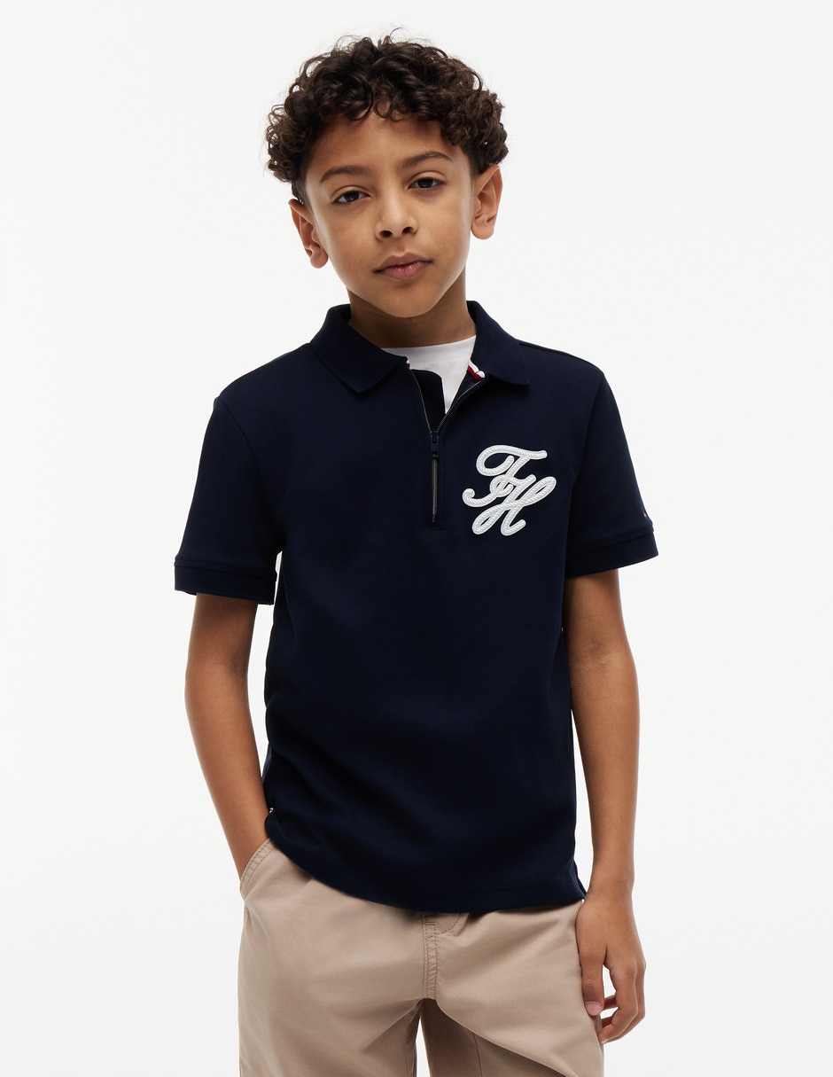 Playera tipo polo Tommy Hlfiger de algodón para niño