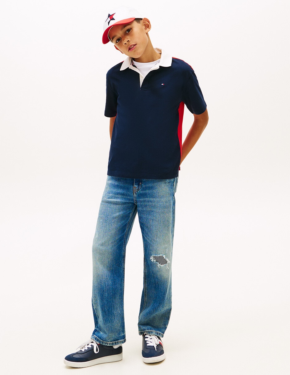 Playera tipo polo de algodón para niño 3