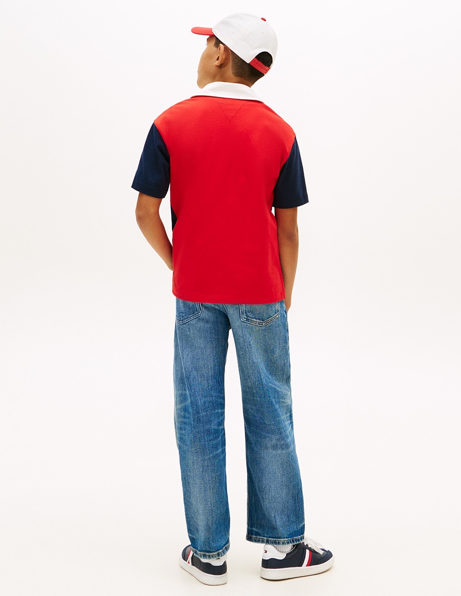 Playera tipo polo de algodón para niño 4
