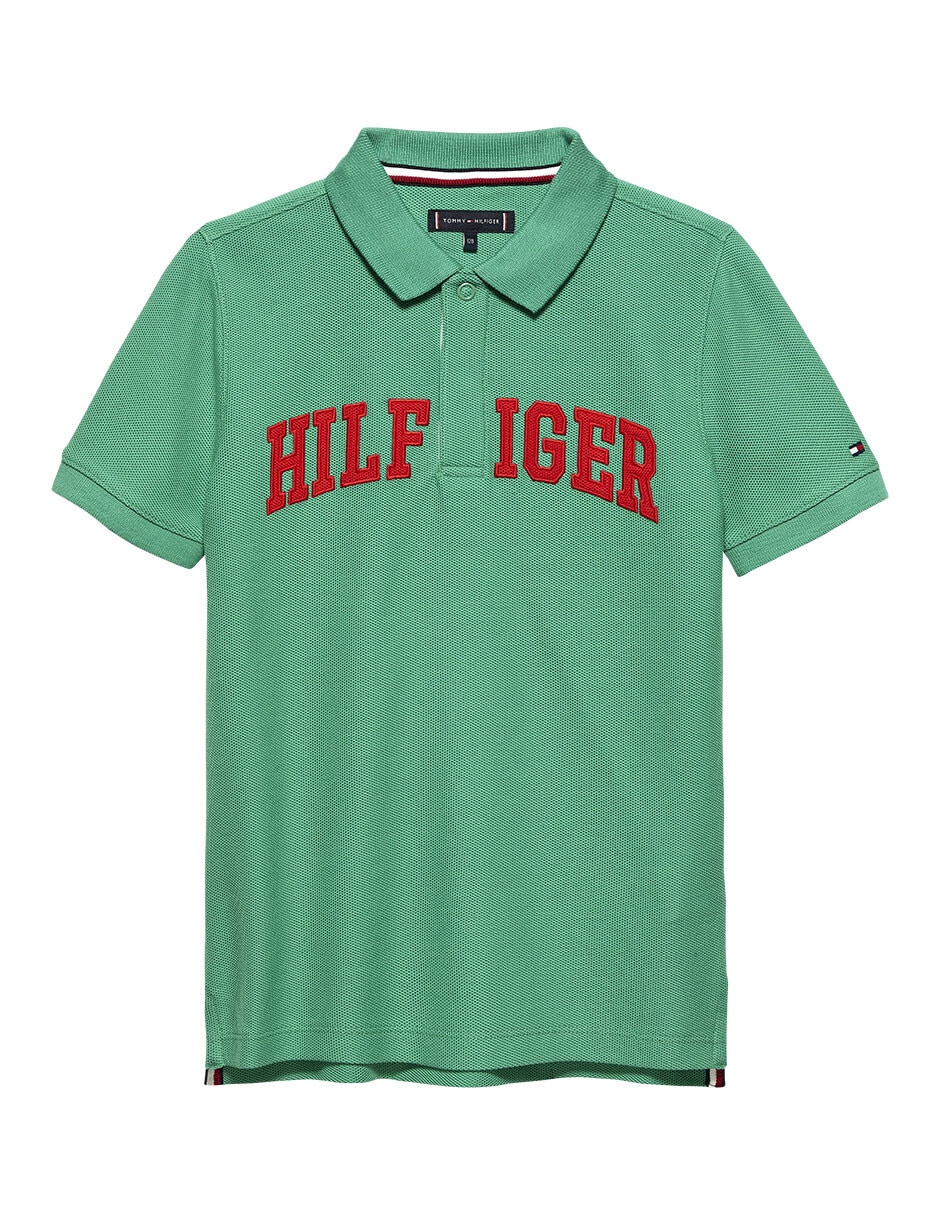 Playera tipo polo Hilfiger de algodón para niño